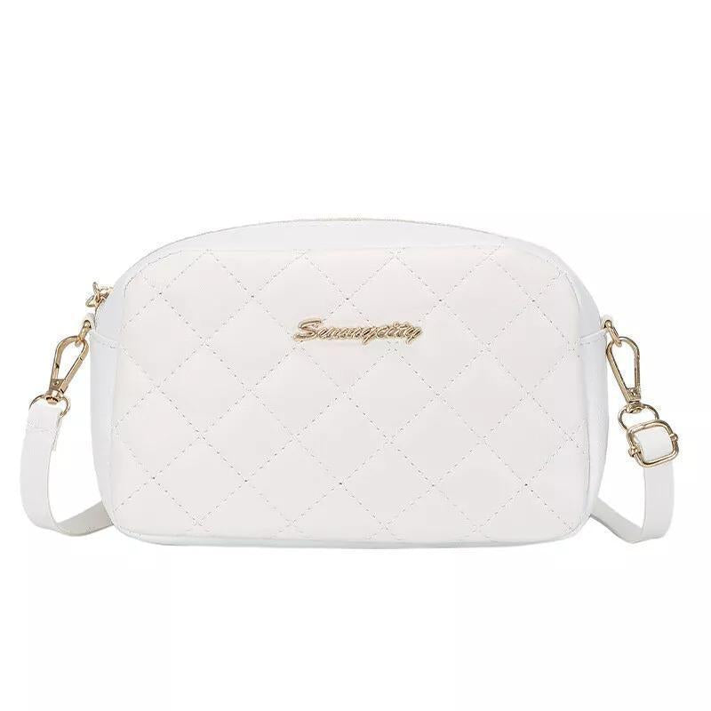 Chic Girl's PU Leather Embroidered Shoulder Bag - 1 Pc