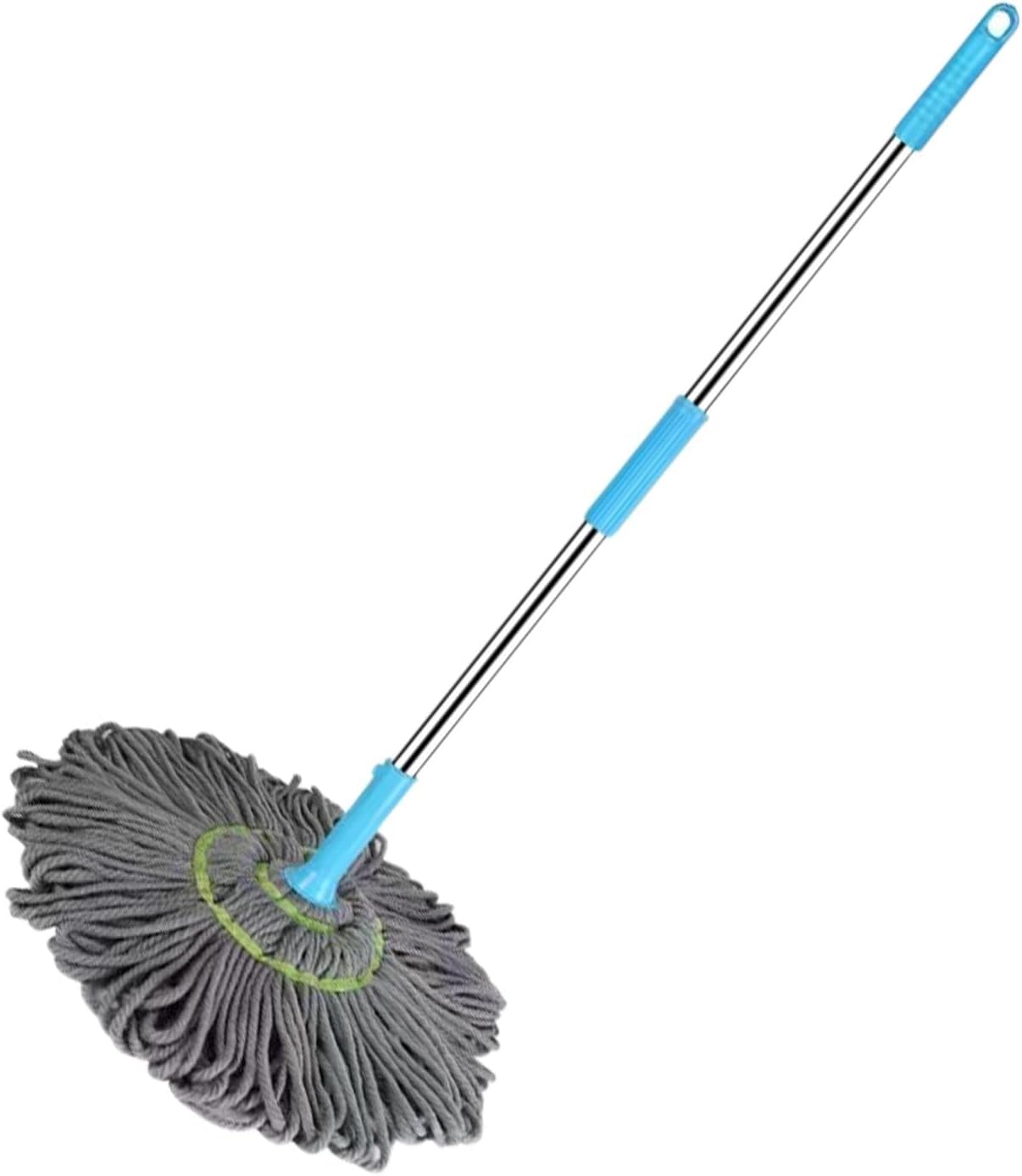 Extendable Twist Mop Fine Fiber Floor Mop - 2-in-1 Rotatable Adjustable Mop | 360-Degree Fine Fiber Fabric Self-Twisting Dehydrated Mop | Hard Floor Cleaning Mop | Self-Twisting Torque Mop for Cleaning Walls