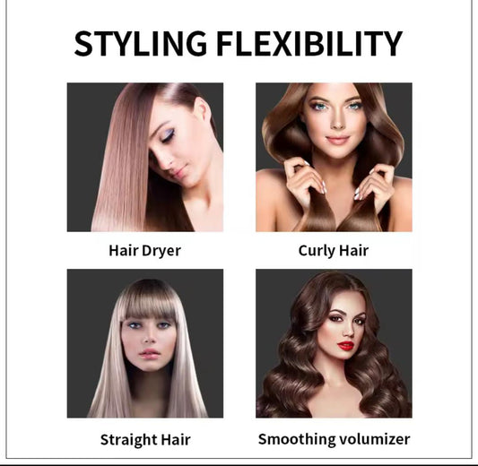 One Step Hair Dryer And Styler Hot Air Brush With Extra Hair Tool Set – Professional Volumizer, Straightener, Curler, And Dryer In One