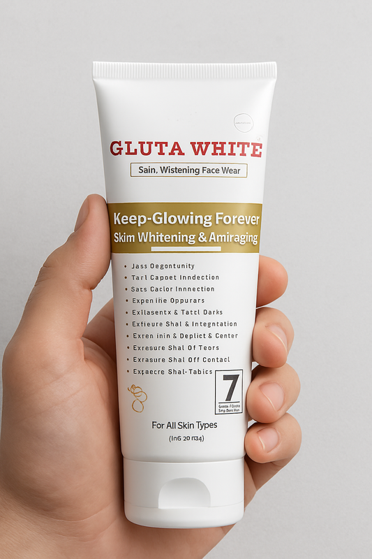 Gluta White 100% Natural Skin Whitening & Anti-Aging Face Wash 100g – Gentle Cleanser for Bright, Smooth & Youthful Skin