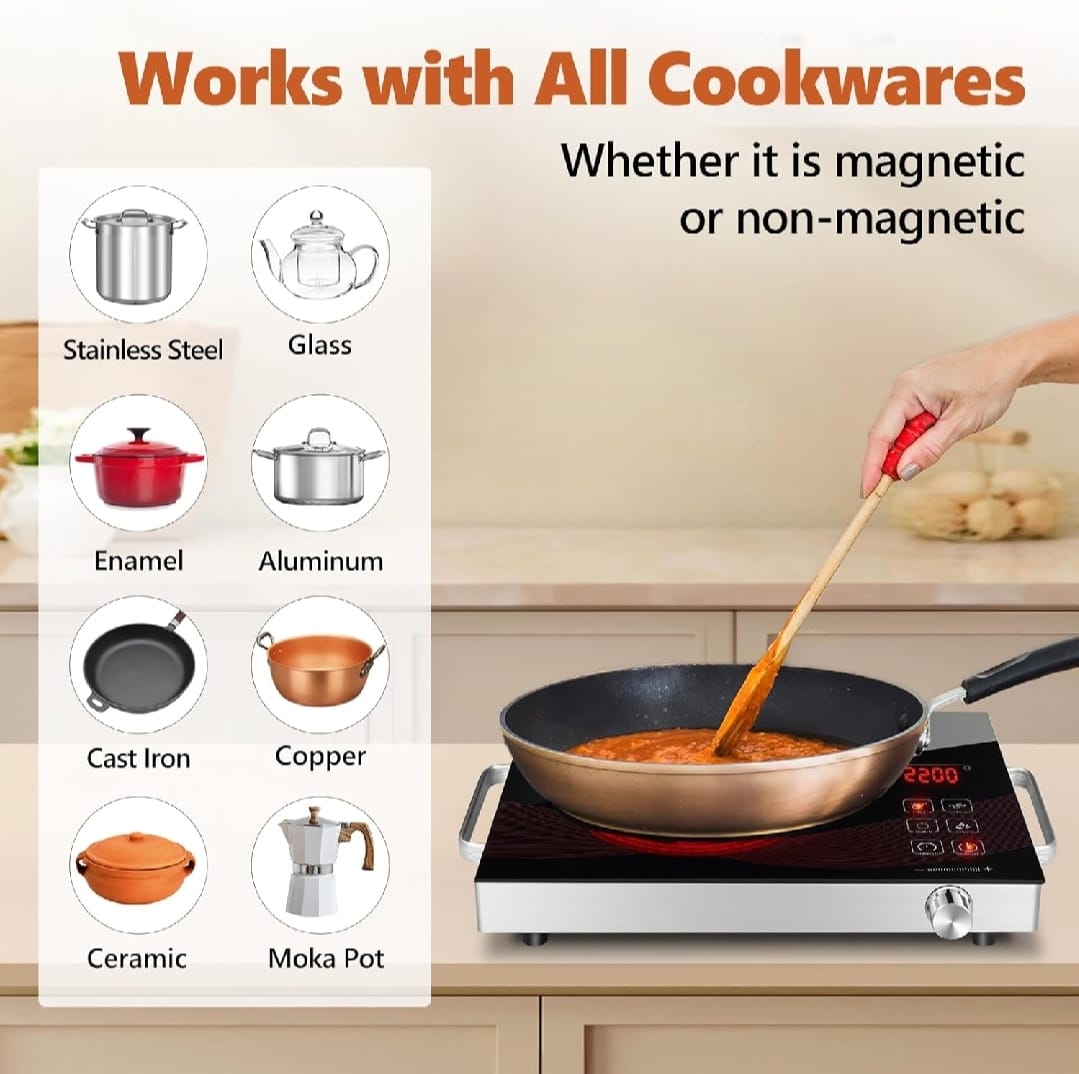 Ancher Plus SV-605 Infrared Cooker & Hot Plate – Multifunction & Digital Display – 3500W | Best Quality Cooker Digital Display ( Random Color )