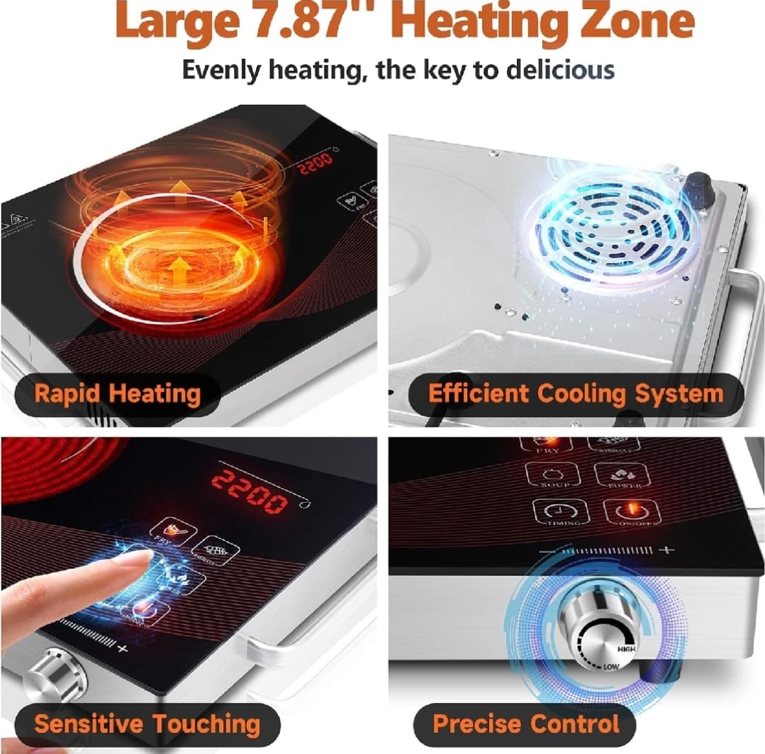 Ancher Plus SV-605 Infrared Cooker & Hot Plate – Multifunction & Digital Display – 3500W | Best Quality Cooker Digital Display ( Random Color )