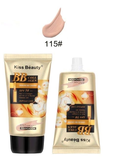 8 in 1 BB Collagen Foundation – All-in-One Makeup & Skincare with Whitening, Brightening, Moisturizing, Anti-Aging, UV Protection, Concealing & Long-Lasting Coverage - 110  shades : 110