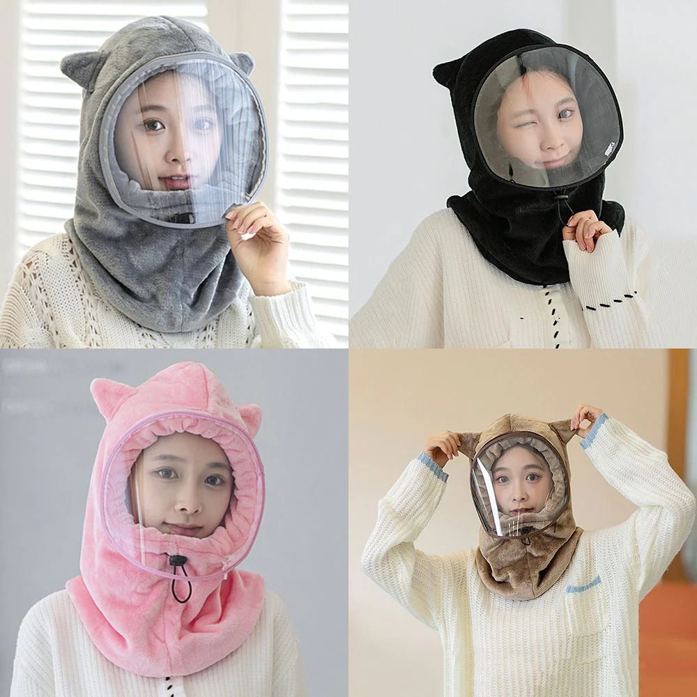 Winter Face Hoody Women Ear Cap Lightweight Full Protection Thick Cap